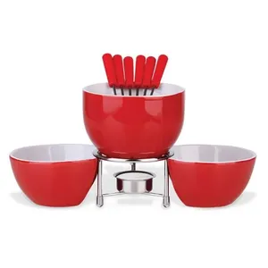 Conjunto para Fondue 11 peças Vermelho Brinox