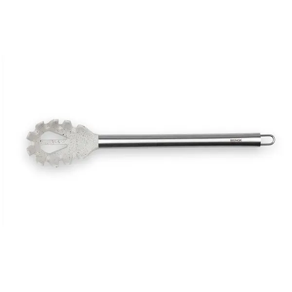 Pegador para Massa Tipo Concha em Silicone e Cabo Aço Inox Brinox Duo 33cm Vanilla VANILLA