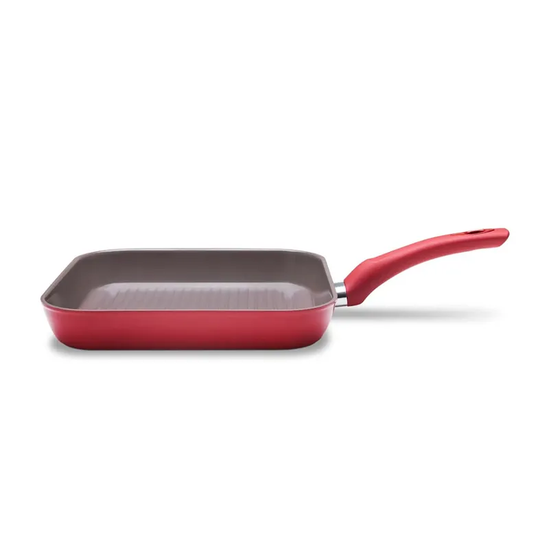 Grill de Indução Brinox Optima Antiaderente Ceramic Life 2,4L Brinox Vermelho