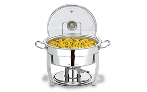 Rechaud Redondo Brinox Savoy 5 Litros Ø31 x 43 cm Aço Inoxidável Aço Inoxidável