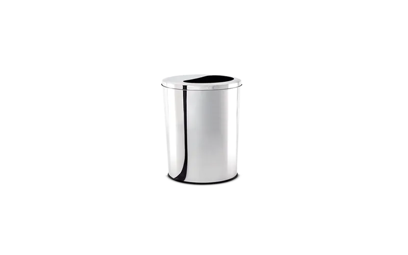 Lixeira 1/2 Lua Brinox Decorline 8 Litros Ø 20 x 30 cm Aço Inoxidável