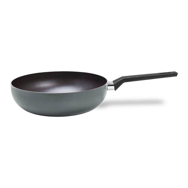 Wok Brinox Preserve Antiaderente Ceramic Life Ø28cm 3,55 Litros Cinza Cinza