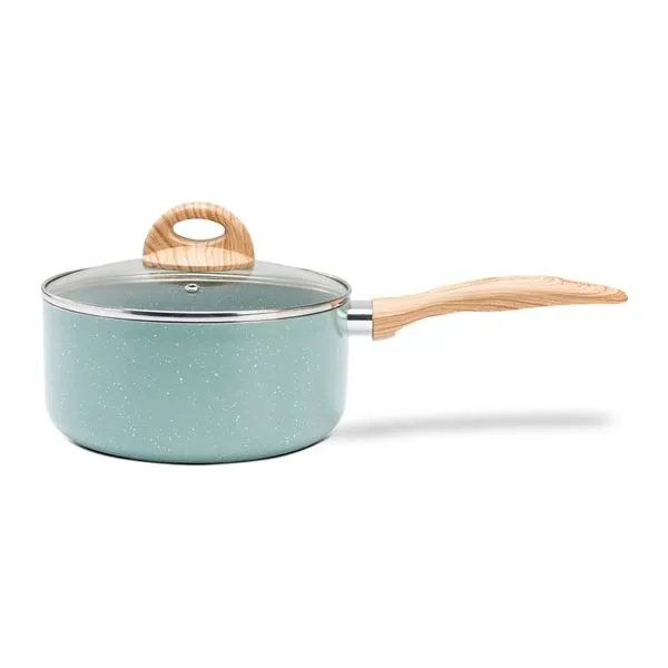 Panela de Indução com Tampa Brinox Botanika Antiderente Ceramic Life Botanika Ø18cm 2 Litros Verde