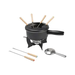 Aparelho de Fondue Brinox Fondues 10 Peças Antiaderente Pró-flon Cinza Range Cinza Range