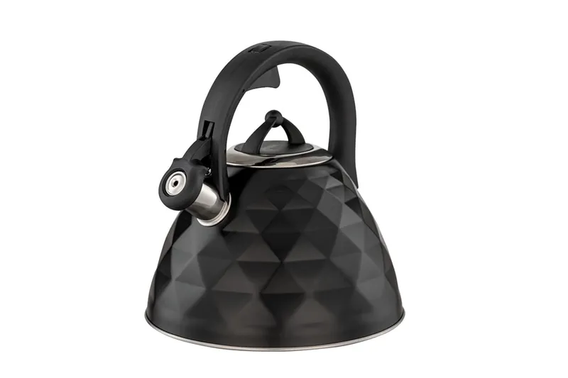 Chaleira de Inox com Indução e Apito Brinox 3 Litros Black Diamond Preto Fosco