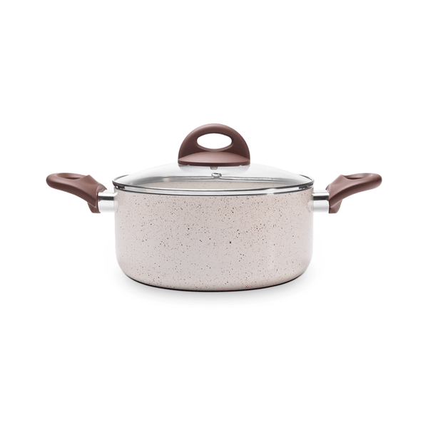 Caçarola de Indução com Tampa Brinox Smart Plus Ø 24cm 4,55L Antiaderente Ceramic Life Vanilla VANILLA Brinox