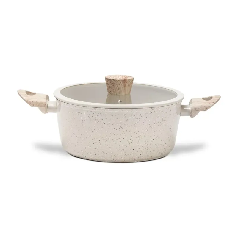 Caçarola de Indução Brinox Sirius Antiaderente Ceramic Life Ø24cm 4 Litros Vanilla