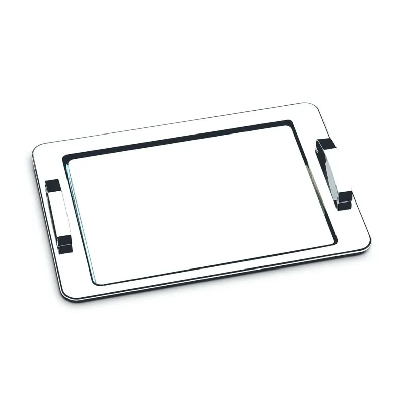Bandeja com Alça Brinox Átina 40 x 28 cm Aço Inox