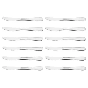 Jogo 12 Facas De Mesa 20cm Siena Aço Inox Brinox Peças Cozinha Jantar Almoço