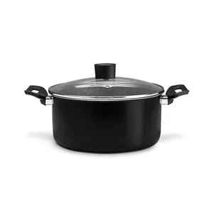 Caçarola com Tampa Brinox Naturalle Antiaderente Ceramic Life Ø22cm 3,4 Litros Preta Preto Brinox