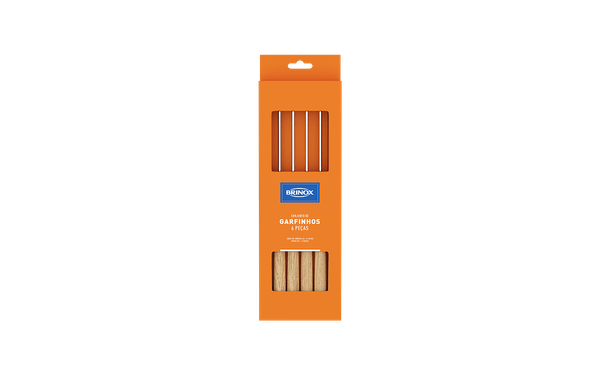 Conjunto de Garfos para Fondue Petisco Brinox Beli 6 Peças Madeira Madeira Brinox