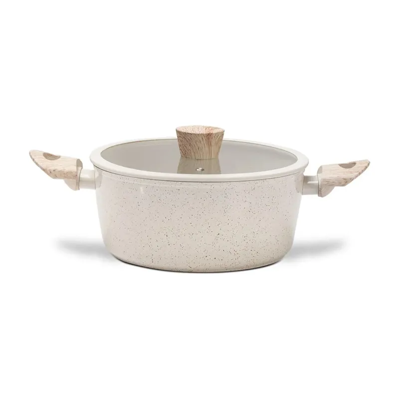 Caçarola de Indução Brinox Sirius Antiaderente Ceramic Life Ø24cm 4 Litros Vanilla