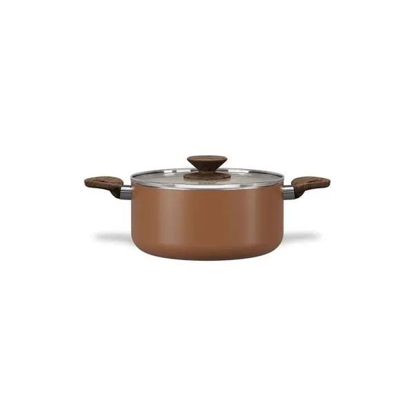 Caçarola com Tampa Brinox Primea Antiaderente Ceramic Life Ø20cm 2,7 Litros Cappuccino Caçarola com Tampa Brinox Ceramic Life Ø20cm 2,7 L Primea Cappuccino