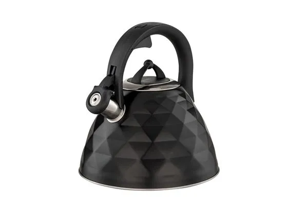 Chaleira de Inox com Indução e Apito Brinox 3 Litros Black Diamond Preto Fosco Preto