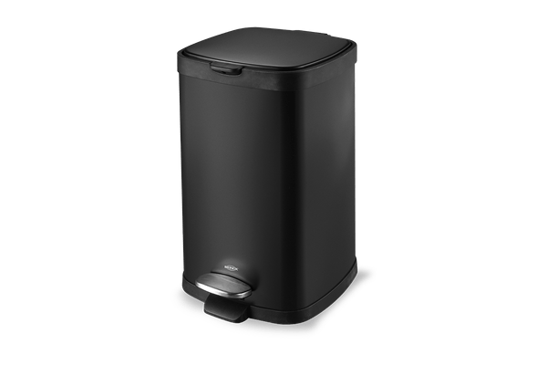 Lixeira com Pedal e Balde Brinox Frame 12 Litros Aço Carbono Preto Preto Brinox