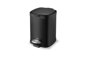 Lixeira Pedal e Balde Brinox Frame 6 Litros Aço Carbono Preto Brinox