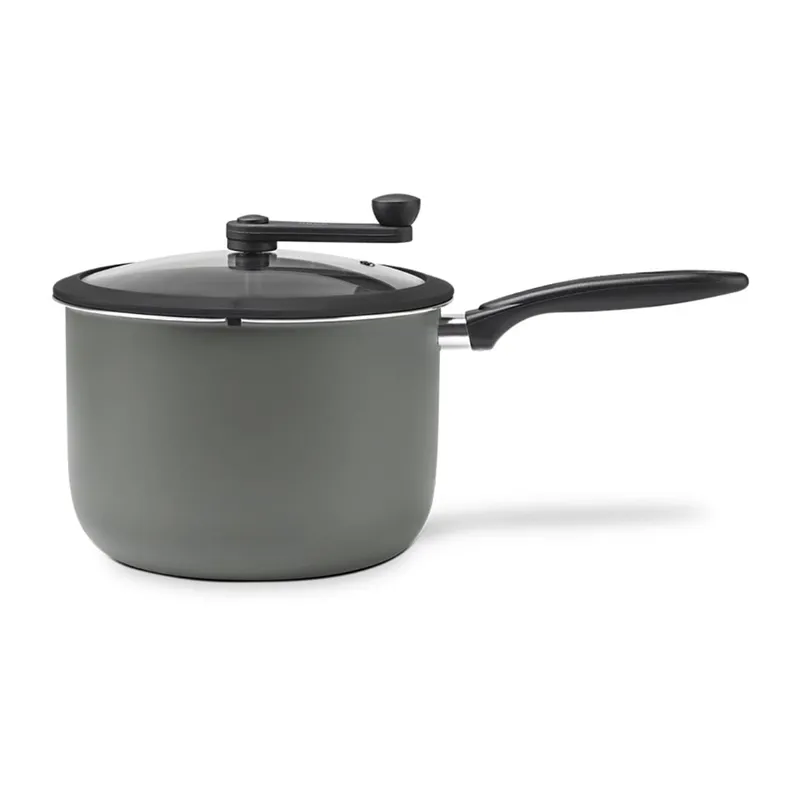 Pipoqueira Brinox Pic Poc Antiaderente Ceramic Life 5,5 Litros Ø22cm Camurça