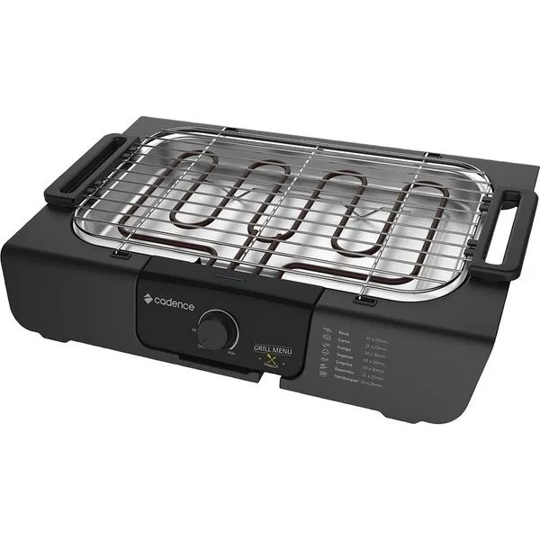 Churrasqueira Elétrica Cadence Grill Menu GRL810 Preta 220V