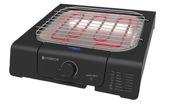 Churrasqueira Elétrica Cadence Short Grill GRL805 Preta 127V