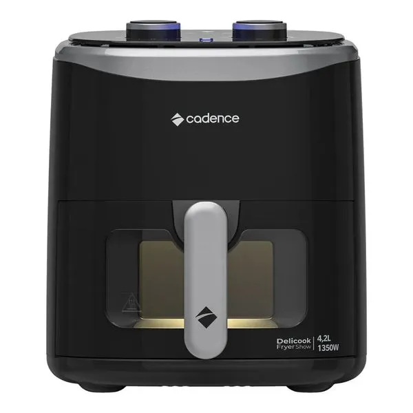 Fritadeira Sem Óleo 4,2L Cadence com Visor Delicook Fryer Show - 127V