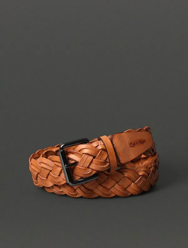 Cinto Feminino Trançado Calvin Klein - Havana Cinto Feminino Trançado Calvin Klein Havana p