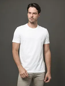 Camiseta Manga Curta Básica Smooth Cotton - Branco Camiseta Manga Curta Básica Smooth Cotton Branco p