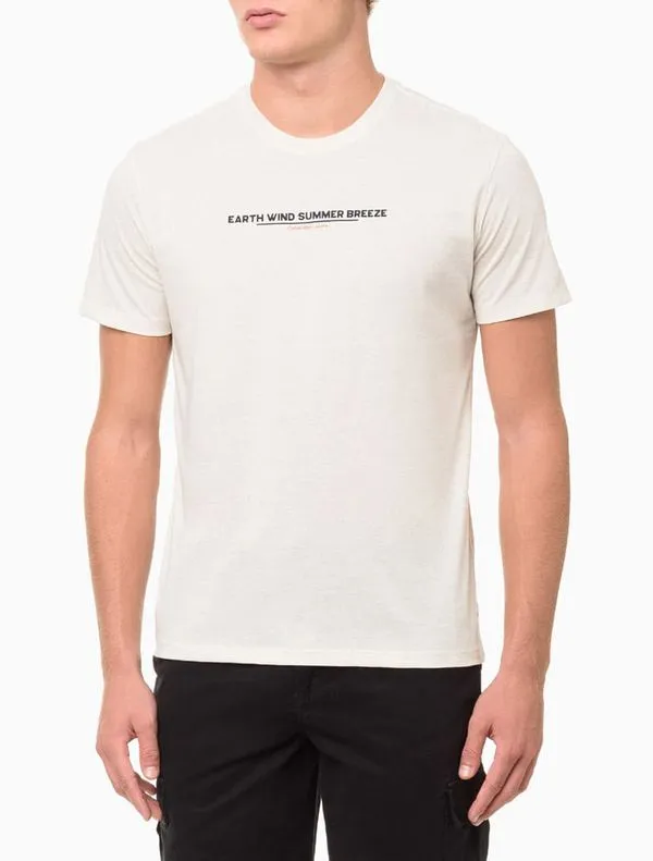 Camiseta Masculina Manga Curta Earth Wind - Off White Camiseta Masculina Manga Curta Earth Wind Off White g