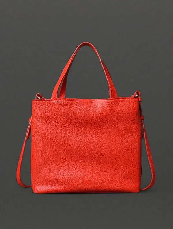 Bolsa Média Feminina Tote Bag Calvin Klein Jeans - Vermelho Bolsa Média Feminina Tote Bag Calvin Klein Jeans Vermelho u
