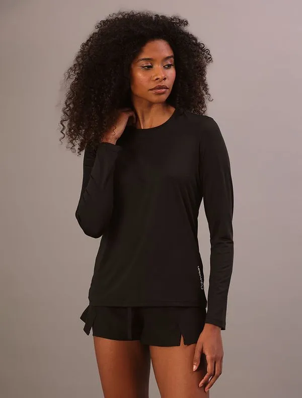 Camiseta Manga Longa Swimwear Feminino Uv - Preto Camiseta Manga Longa Swimwear Feminino Uv Preto g