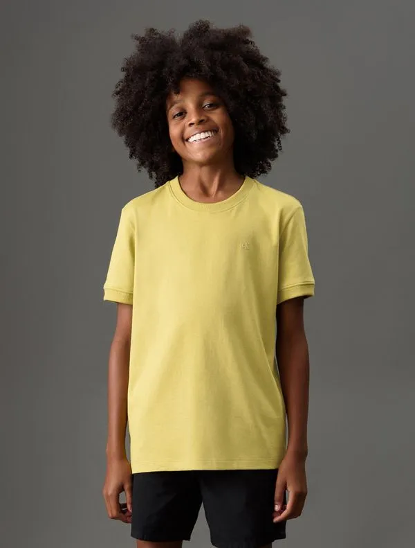 Camiseta Menino Malhão Com Punhos Calvin Klein Jeans - Verde Pistache Camiseta Menino Malhão Com Punhos Calvin Klein Jeans Verde Pistache 6