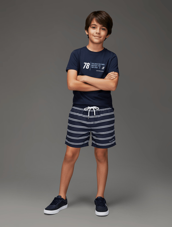 Shorts Swimwear Menino Listrado - Marinho Shorts Swimwear Menino Listrado Marinho 10