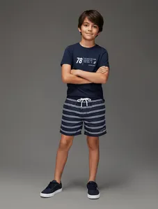 Shorts Swimwear Menino Listrado - Marinho Shorts Swimwear Menino Listrado Marinho 10
