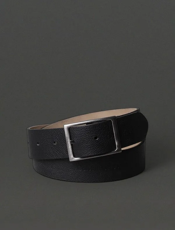 Cinto Masculino Double Face Calvin Klein Jeans - Preto Cinto Masculino Double Face Calvin Klein Jeans Preto 90
