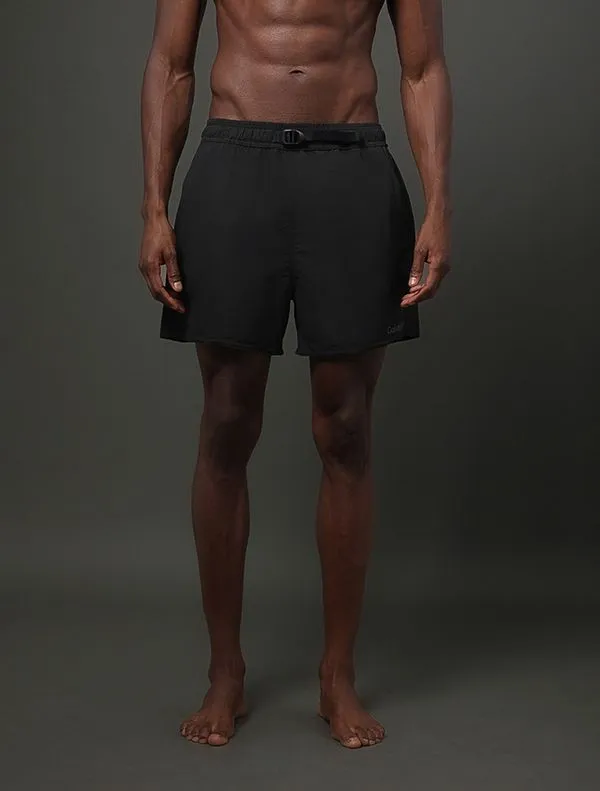 Shorts D'Água Masculino Cós Ajustavél Calvin Klein Swimwear - Preto Shorts D'Água Masculino Cós Ajustavél Calvin Klein Swimwear Preto Gg