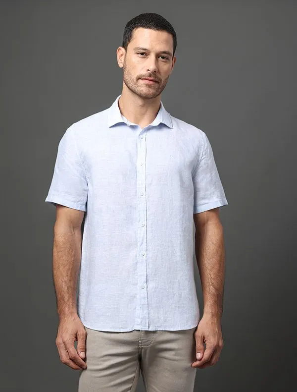 Camisa Masculina Linen Cotton Calvin Klein Jeans - Marinho Camisa Masculina Linen Cotton Calvin Klein Jeans Marinho m