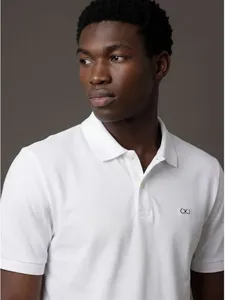 Polo Masculina Logo Bordado Calvin Klein Jeans - Branco Polo Masculina Logo Bordado Calvin Klein Jeans Branco Gg