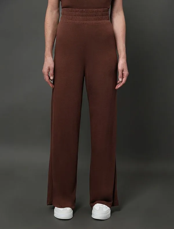 Calça Feminina Tricot Like Calvin Klein - Marrom Calça Feminina Tricot Like Calvin Klein Marrom p