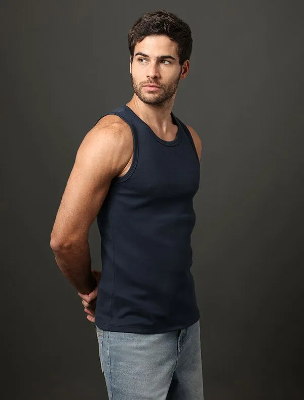 Regata Masculina Ribana Monogram Calvin Klein Jeans - Marinho Regata Masculina Ribana Monogram Calvin Klein Jeans Marinho Pp