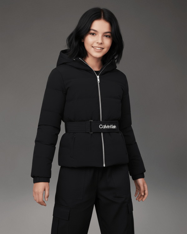 Jaqueta Calvin Klein Jeans Menina Puffer Cinto Removível - Preto Jaqueta Calvin Klein Jeans Menina Puffer Cinto Removível Preto 10