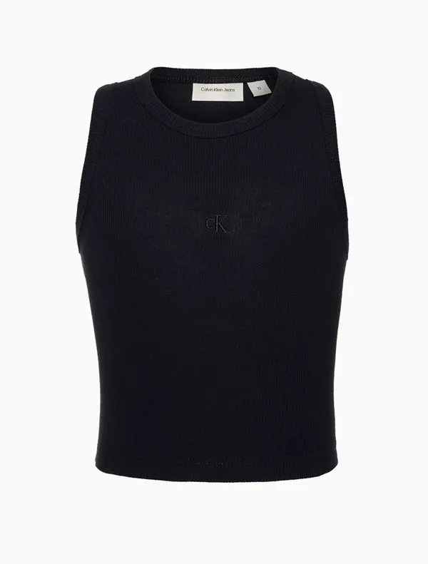 Regata Menina Ribana Calvin Klein Jeans - Preto Regata Menina Ribana Calvin Klein Jeans Preto 8