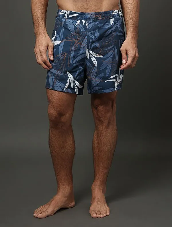 Shorts D'Água Masculino Dupla Face Hibiscus Calvin Klein Swimwear - Marinho Shorts D'Água Masculino Dupla Face Hibiscus Calvin Klein Swimwear Marinho Gg