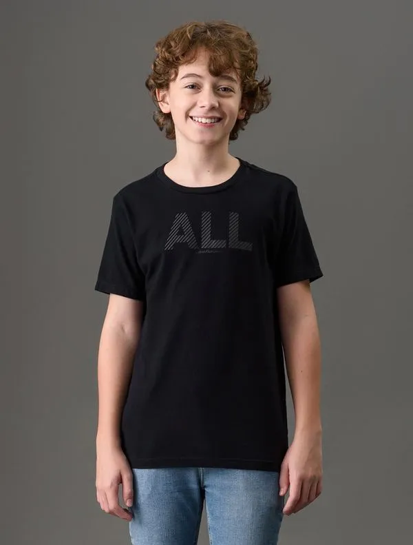 Camiseta Menino All Calvin Klein Jeans - Preto Camiseta Menino All Calvin Klein Jeans Preto 14