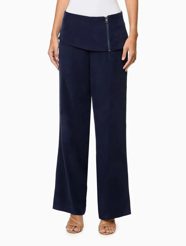 Calça Feminina Com Saia Zíperes Calvin Klein Jeans - Marinho Calça Feminina Com Saia Zíperes Calvin Klein Jeans Marinho 42
