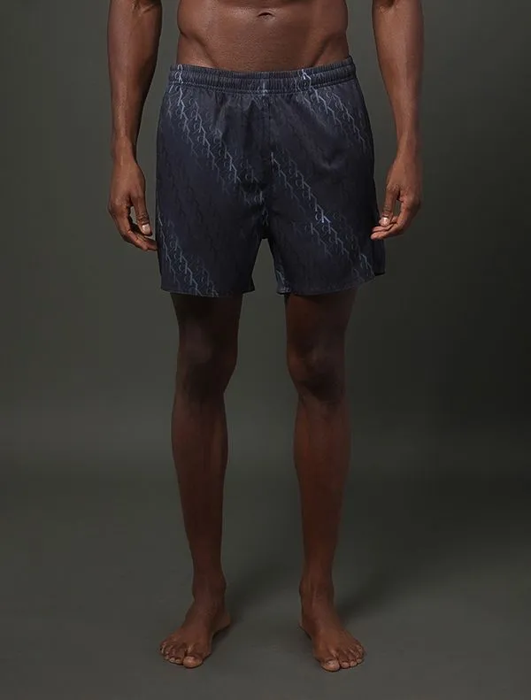 Shorts D'Água Masculino Elástico Monogram Calvin Klein Swimwear - Preto Shorts D'Água Masculino Elástico Monogram Calvin Klein Swimwear Preto Ggg