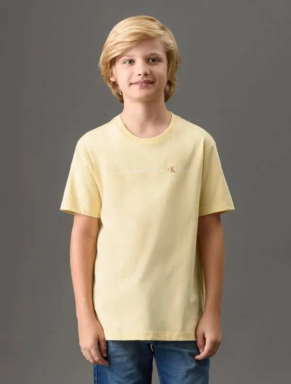 Camiseta Menina Logo Calvin Klein Jeans - Amarelo Manteiga Camiseta Menina Logo Calvin Klein Jeans Amarelo Manteiga 6