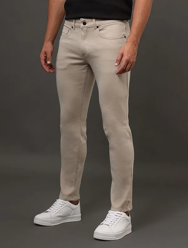 Calça Masculina Moletom 5 Pockets Calvin Klein - Caqui Claro Calça Masculina Moletom 5 Pockets Calvin Klein Caqui Claro 38