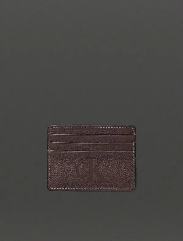 Porta Cartão Masculino Queima Calvin Klein Jeans - Cafe Porta Cartão Masculino Queima Calvin Klein Jeans Cafe u