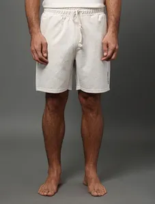 Bermuda Masculina Linen Lounge Calvin Klein Underwear - Off White Bermuda Masculina Linen Lounge Calvin Klein Underwear Off White m