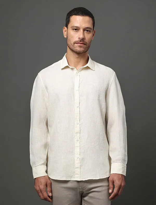 Camisa Masculina Cannes Linen Calvin Klein - Amarelo Manteiga Camisa Masculina Cannes Linen Calvin Klein Amarelo Manteiga 6