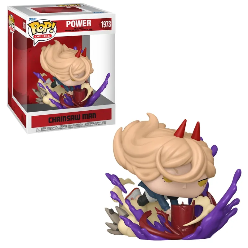 Boneco Funko Pop! Deluxe Chainsaw Man - Power e Martelo de Sangue